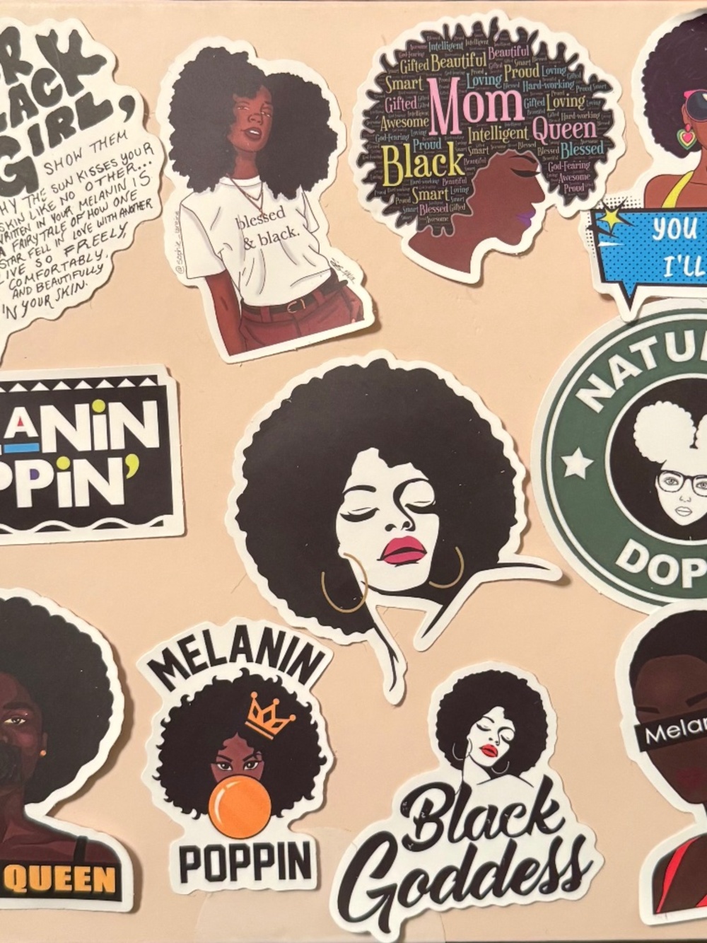Melanin Stickers, Afro-American Stickers, Black History, Juneteenth